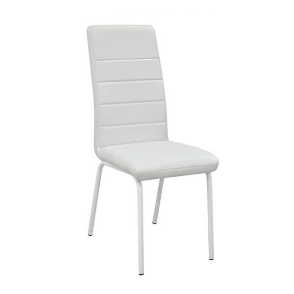 Стул «Кёльн 95», каркас металл белый, кожзам, цвет белый