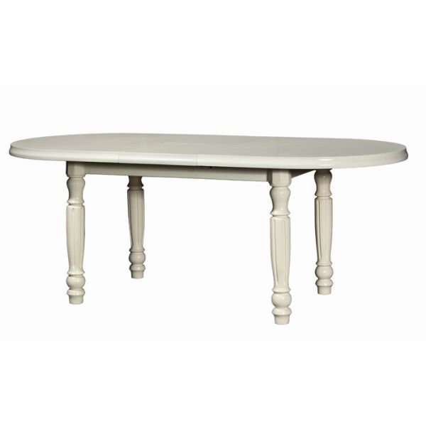 Стол кухонный раздвижной Соло 1600/2000х900х750 бук/цвет слоновая кость