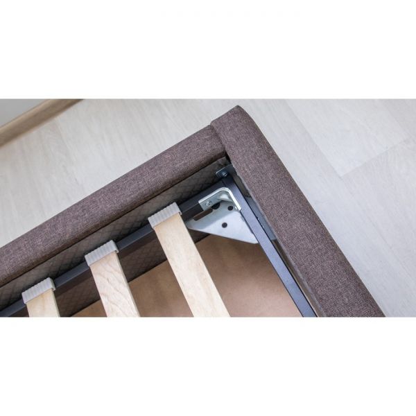 Кровать Фаина, 1800х2000, ортопедическое осн+ПМ, Труссарди/ Коричневый Ролан