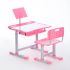 Растущая парта со стулом S05, розовая, ростовая группа №3-4
