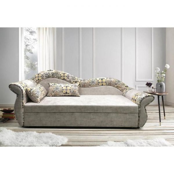 Диван прямой "Бэнд", механизм дельфин, велюр, цвет бежевый