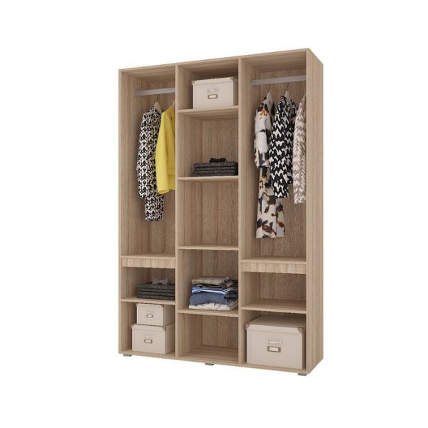 Шкаф «Анталия», МДФ, 3 двери, цвет графит софт