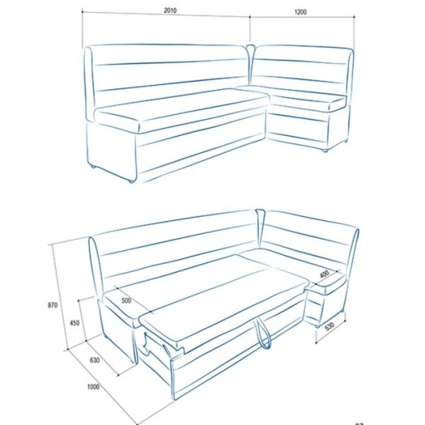 Кухонный уголок «Фантазия», левый угол, цвет эмилия грей