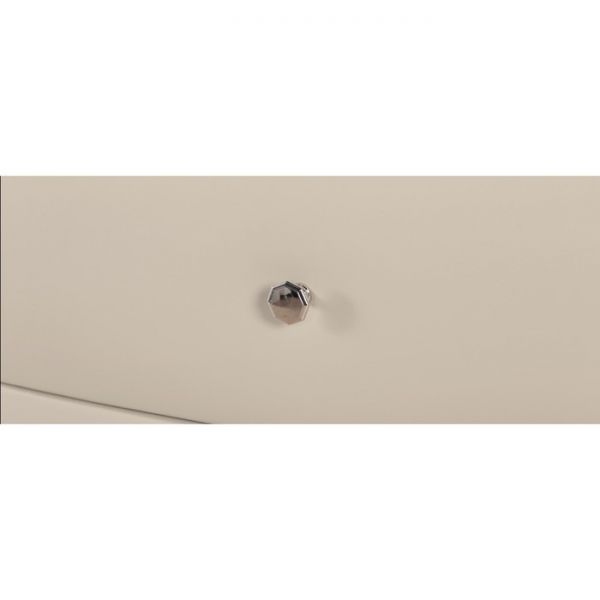 Комод «Люнетта», 3 ящика, 760 ? 505 ? 750 мм, экокожа, стекло, цвет взбитые сливки