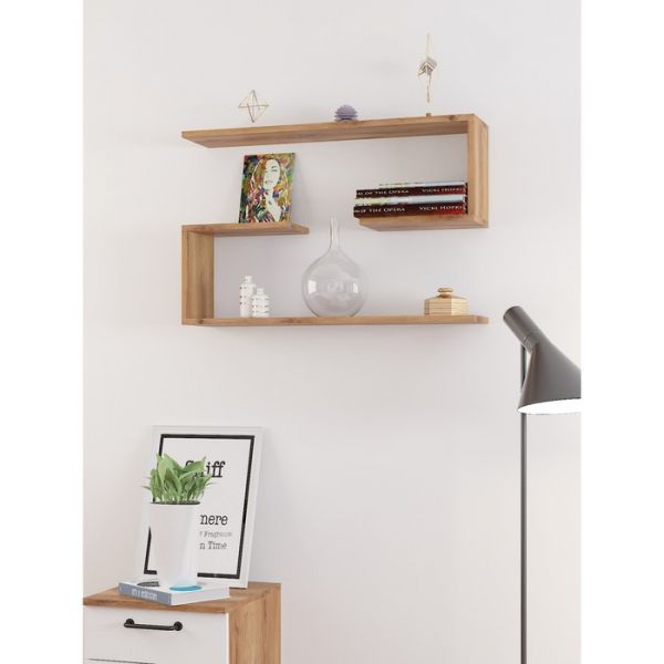 Полка навесная «Сеул 7», 800 ? 182 ? 456 мм, цвет дуб кельтик