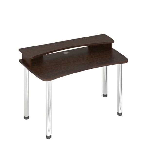 Стол СКЛ-Софт140МО с надстройкой, 1400 ? 750 ? 950 мм, цвет белый жемчуг