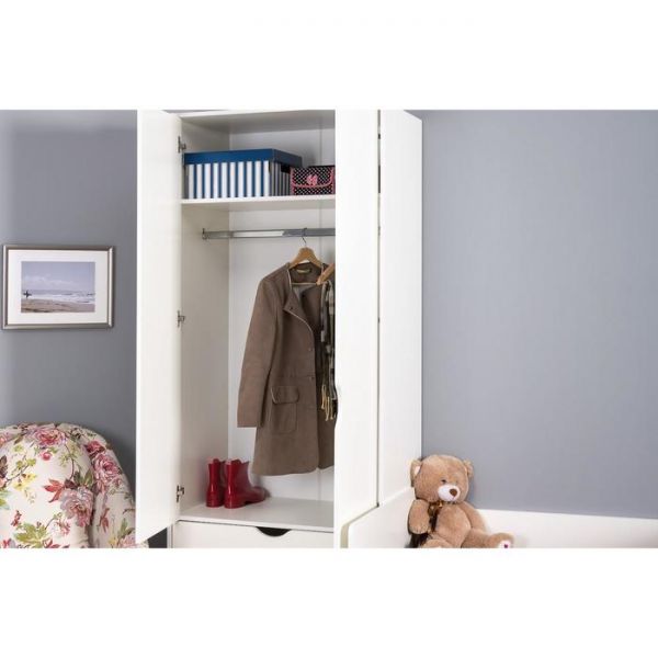 Шкаф для одежды Уна 13.327, 838х497х2053, Белый