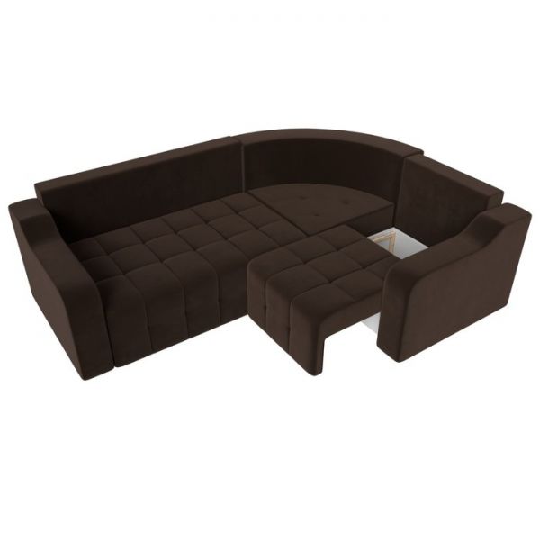 Угловой диван «Кембридж», механизм еврокнижка, микровельвет, цвет бежевый