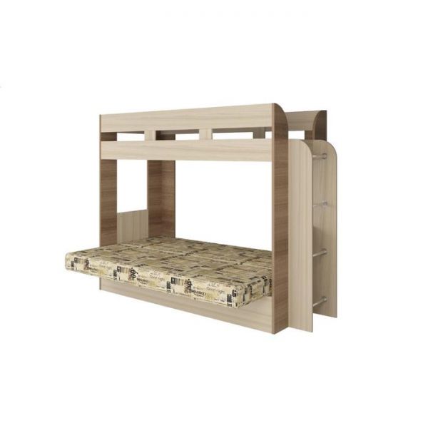 Кровать Карамель 75 1900х800 Скотчгард/Ясень Шимо светлый/Ясень шимо темный