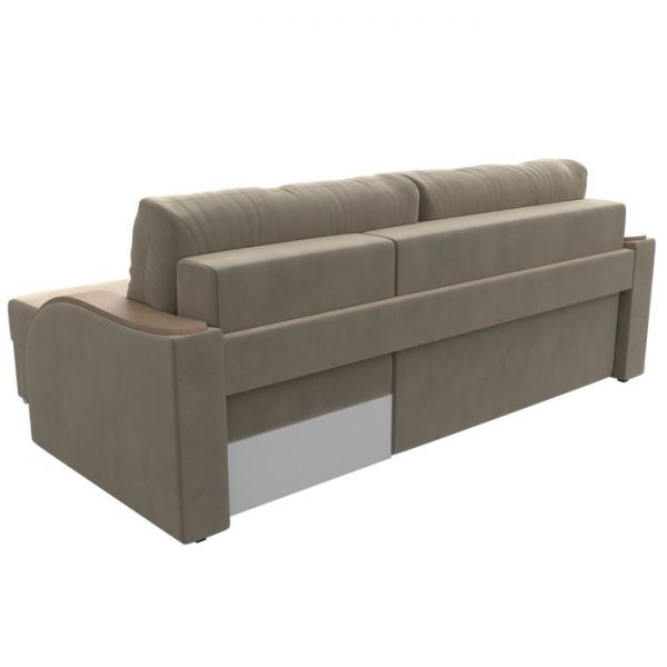 Угловой диван «Дарси», механизм еврокнижка, микровельвет, цвет бежевый