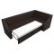 Кухонный угловой диван «Мерлин», механизм дельфин, экокожа, цвет коричневый