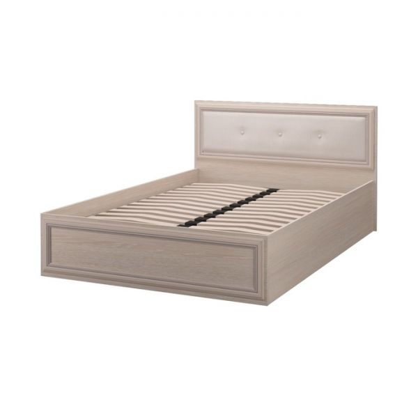 Кровать с основанием 1400 ВЕРОНА Дуб атланта/рамка МДФ дуб атланта с патиной