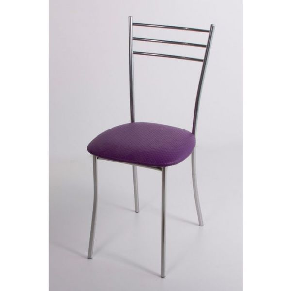 Стул на металлокаркасе Хлоя СТ хром люкс/белый