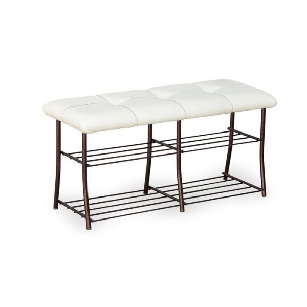 Обувница МС-7, 1020x350x500, Медный антик/Крем