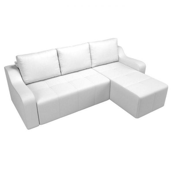 Угловой диван «Элида», правый угол, экокожа, цвет бежевый