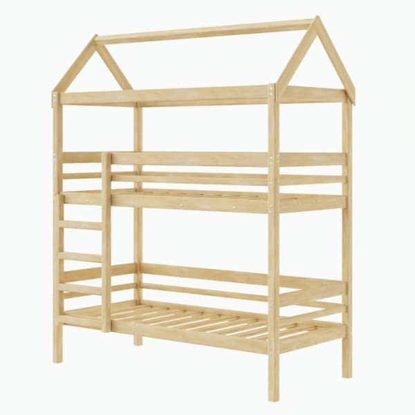 Детская двухъярусная кровать-домик Baby-house, 70 ? 160 см, цвет сосна