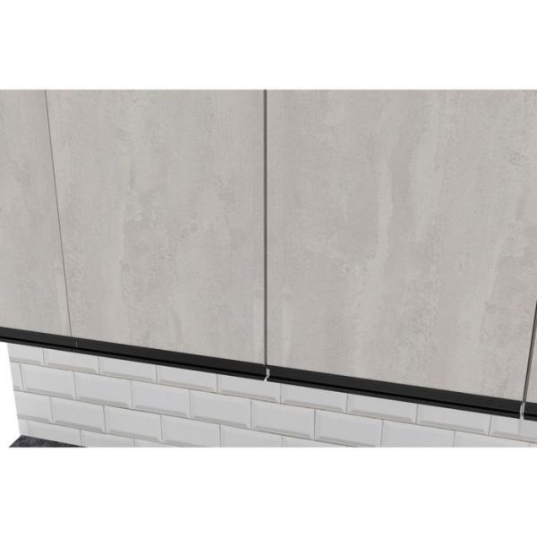 Кухонный угловой гарнитур Сюита прайм 2000х1100 Бетон светлый/Белый