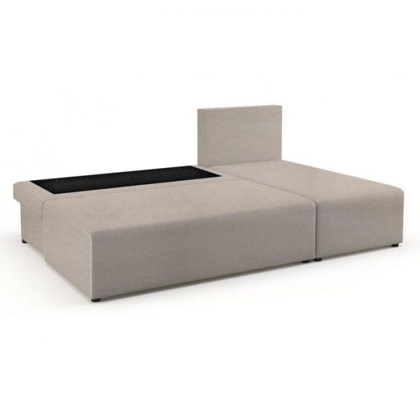 Угловой диван «Алиса», еврокнижка, рогожка, цвет savana plus coral / savana plus ivory