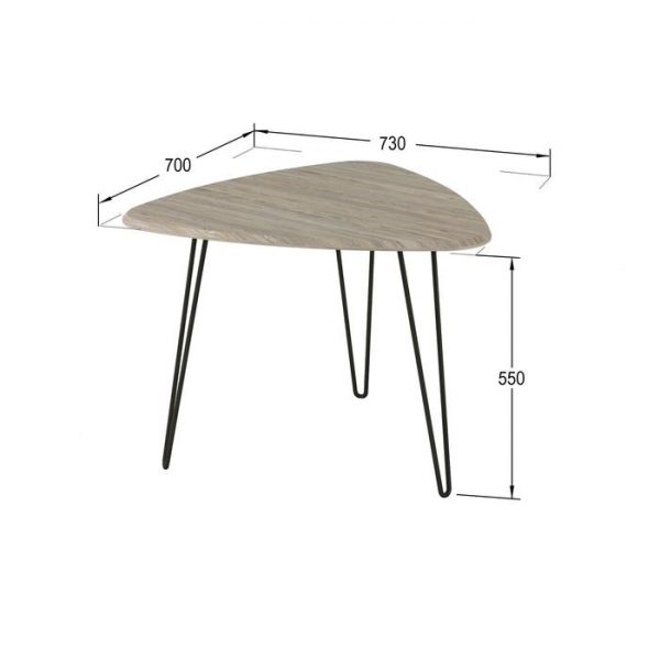 Стол журнальный «Спринг 530», 730 ? 700 ? 550 мм, цвет дуб американский