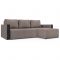 Угловой диван «Алиса 3», рогожка, цвет savana chocolate / savana camel / мarvel dark brown