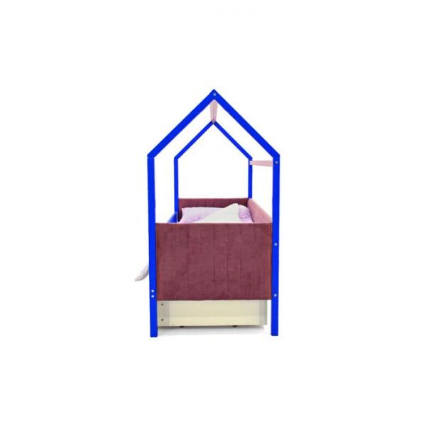 Детская кровать-домик мягкий Бельмарко  Svogen синий-лаванда
