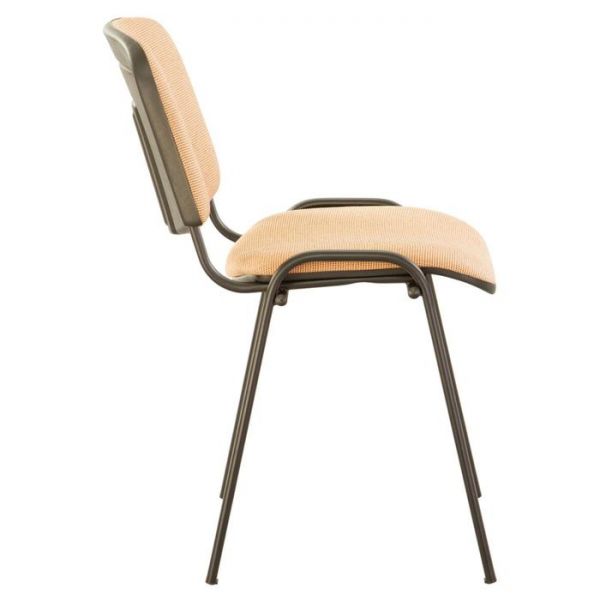 Стул для посетителей BRABIX "Iso CF-005", черный каркас, ткань бежевая, 531976