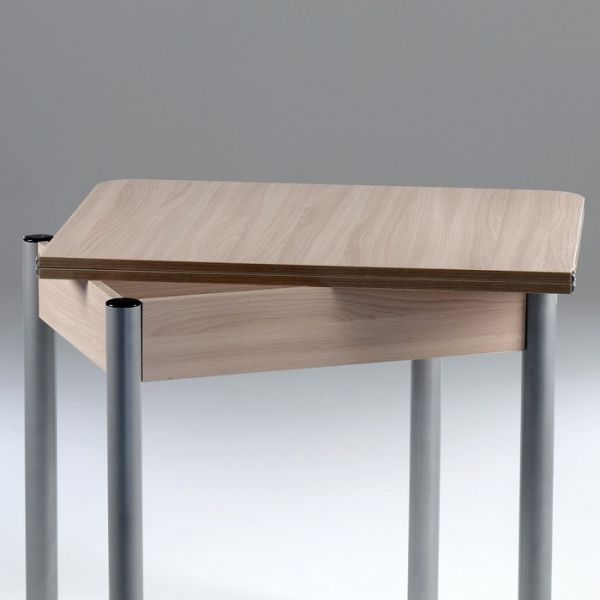 Стол ломберный 790(1180)х590х750,, металик серый/Ясень шимо темный