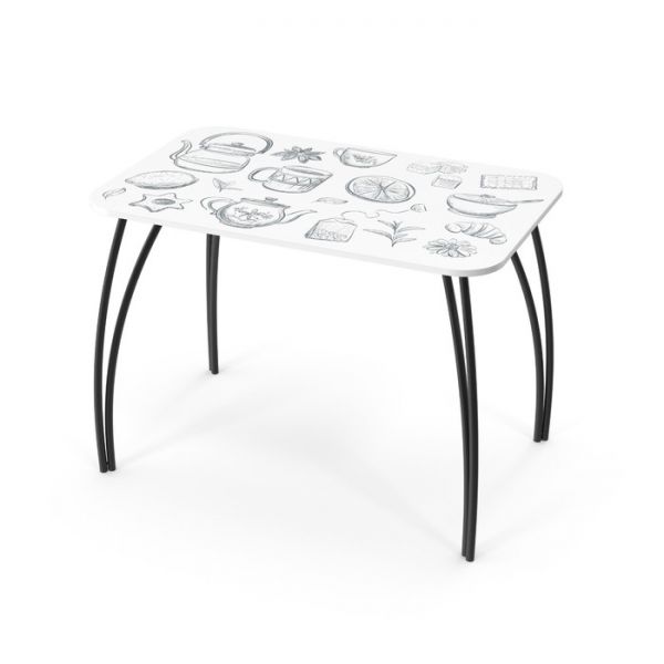 Обеденный стол Stalker, 1030 ? 640 ? 720 мм, ножки чёрные F1, чайная церемония