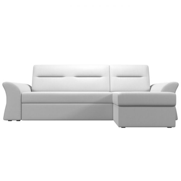 Угловой диван «Клайд», механизм дельфин, экокожа, цвет бежевый