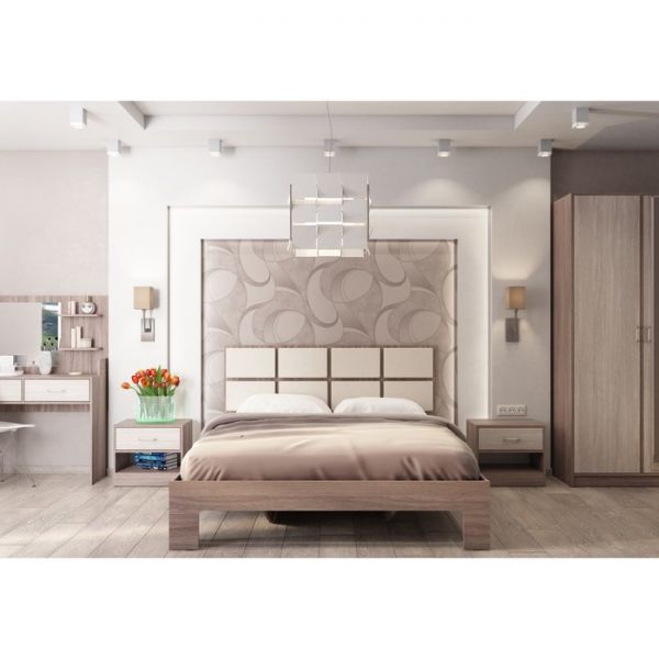 Столик туалетный с зеркалом СТ-2 1380х1000х420 Ясень Шимо Светлый/Темный