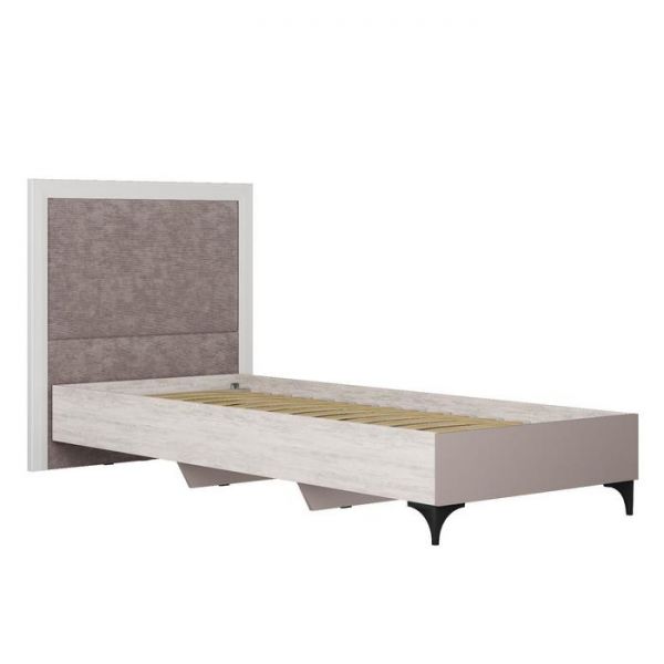 Кровать Кр-39 Фьюжн, 800х2000, Глиняный серый/Артвуд светлый