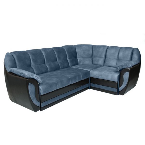 Угловой диван «Афина», механизм дельфин, велюр, цвет бежевый