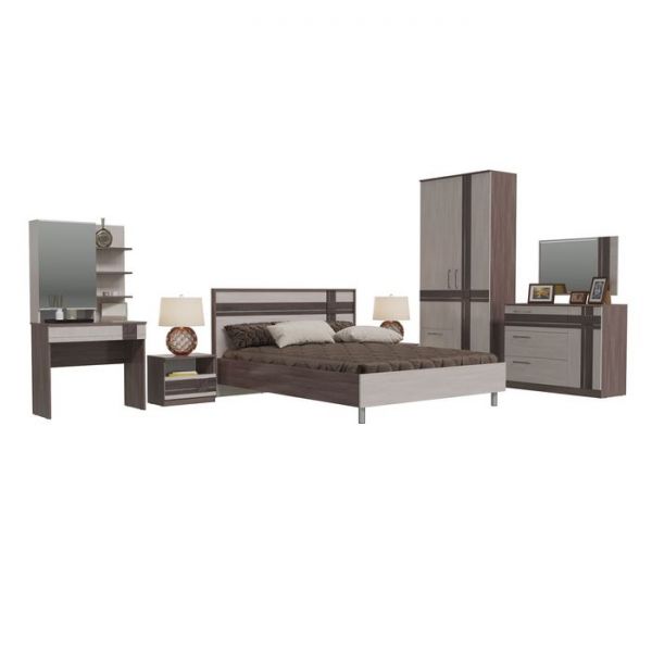 Кровать ПРЕЗЕНТ, 1400х2000, Бодега темный/светлый МДФ бодега темный