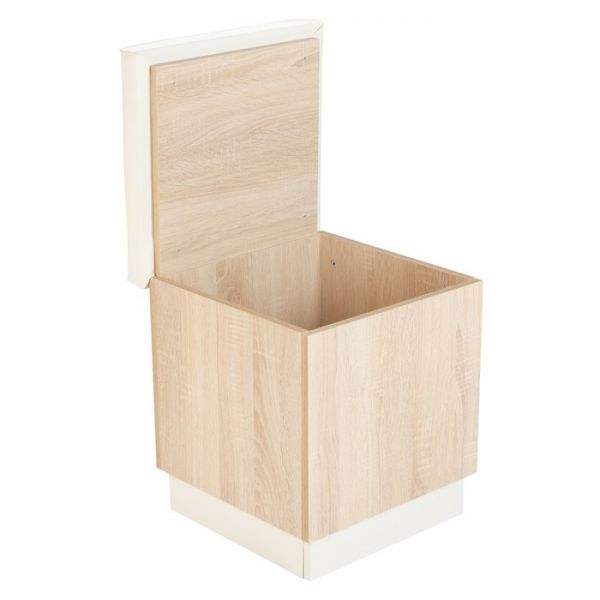 Пуфик Эдем-1  380х380х450Дуб сонома / Белый жемчуг