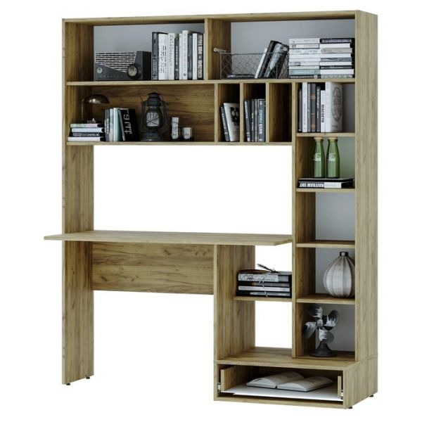 Стол письменный Техно 1500х573х1796 крафт/бетон