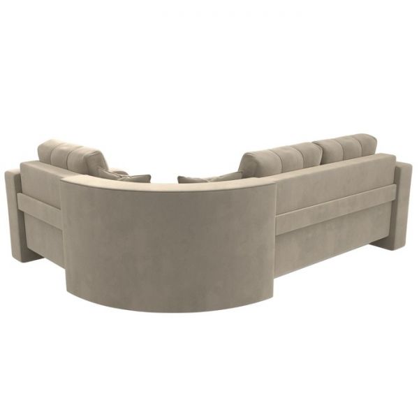 Угловой диван «Кембридж», механизм еврокнижка, микровельвет, цвет бежевый