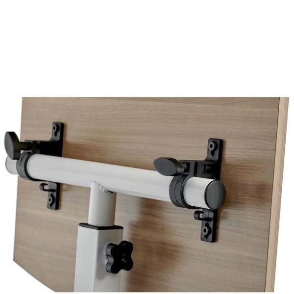 Стол  «Ролет», многофункциональный на колёсах, мдф, металл, цвет тёмное дерево / чёрный