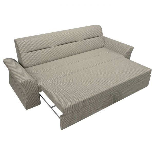 Прямой диван «Клайд», механизм дельфин, рогожка, цвет бежевый