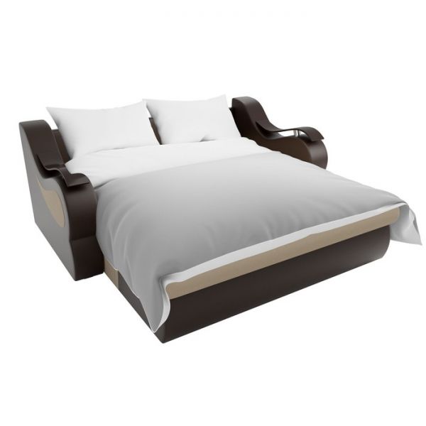 Прямой диван «Меркурий», механизм аккордеон, корфу, цвет корфу 02 / коричневый
