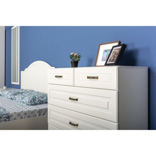 Комод Ливерпуль 10.103, 1001х413х953, Белый/Ясень ваниль