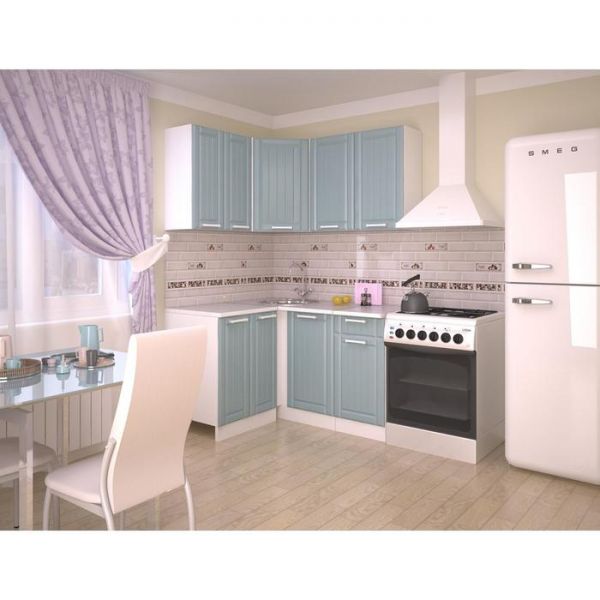 Шкаф нижний с 1 ящиком и 1 дверью РоялВуд, 600х500х850, Белый/Голубой прованс