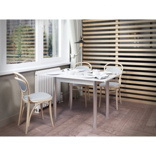 Стол обеденный раскладной СО-06, 800х580(1160)х736, шимо светлый