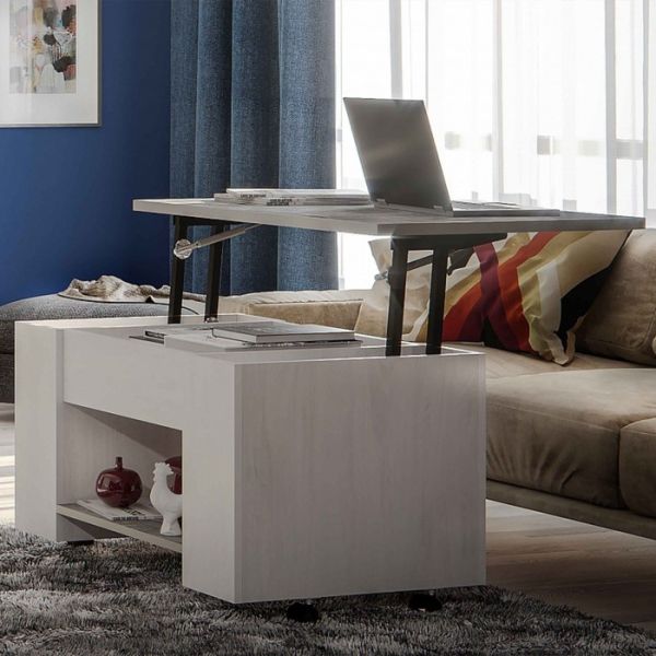 Стол-трансформер «Леон 219», 900 ? 594 ? 507  (770) мм, цвет ясень анкор светлый / ателье