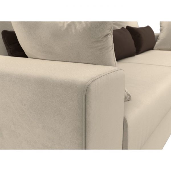 Диван прямой «Мэдисон», механизм еврокнижка, микровельвет, цвет коричневый