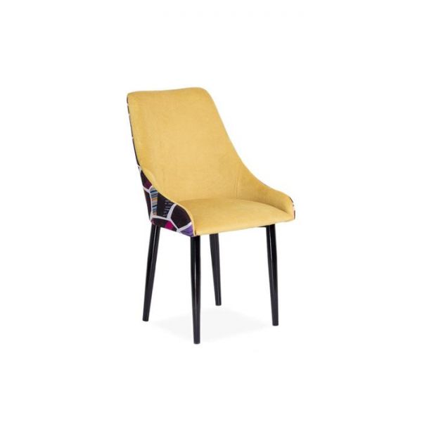 Стул Хэнк Велюр 4 Терракот/ Стандарт металл Черный глянец