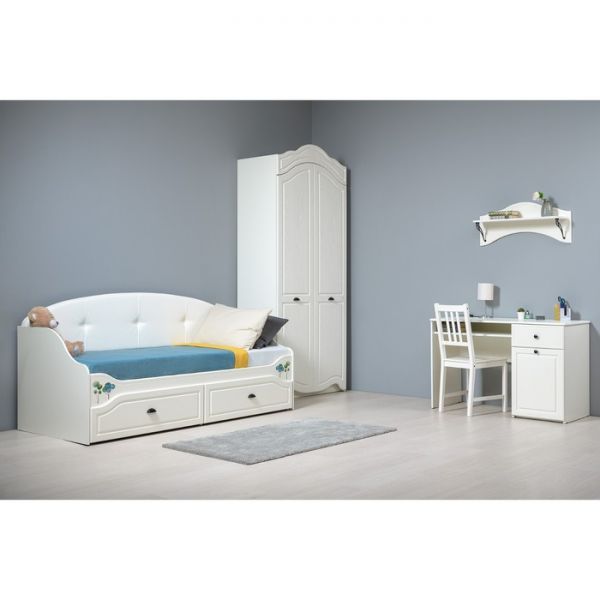 Стол письменный Роуз 12.148, 1190х517х763, Белый/ Ясень ваниль