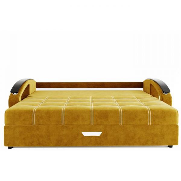 Диван прямой «Дубай», еврокнижка, ППУ, велюр, цвет селфи 01