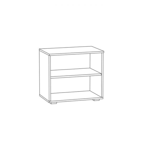 Тумба для обуви Лайн 13.234, 550х351х494, Дуб серый Крафт/Белый глянец