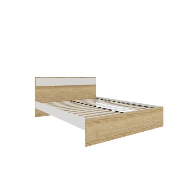Кровать Некст 73 870х1640х2032 Дуб Сонома / Белая Аляска