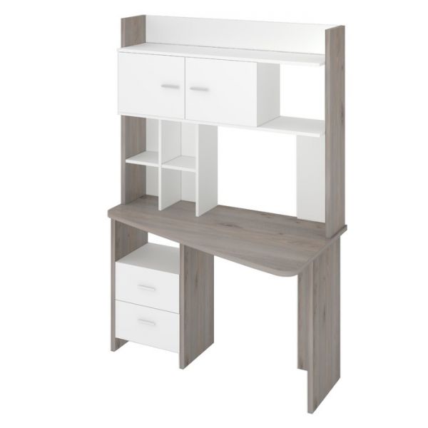 Компьютерный стол, 1200 ? 720 ? 1785 мм, правый угол, цвет нельсон/белый